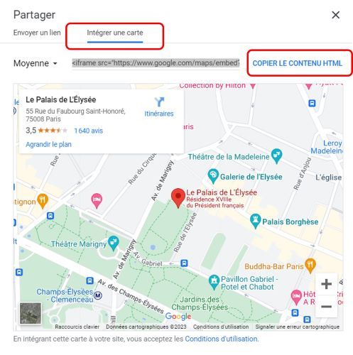 integrer iframe google maps