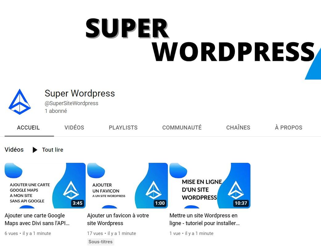 super wordpress en vidéo